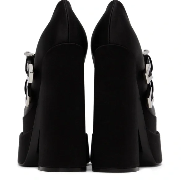 VERSACE Black Aevitas Heels 38.5 8.5 $895 - Picture 5 of 10